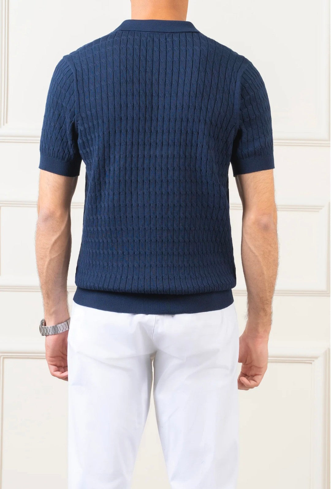 Premium Navy polo knitted design