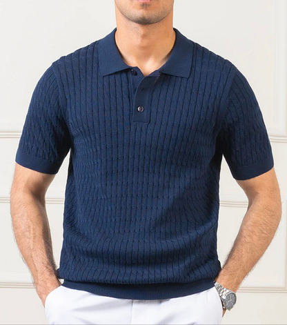 Premium Navy polo knitted design
